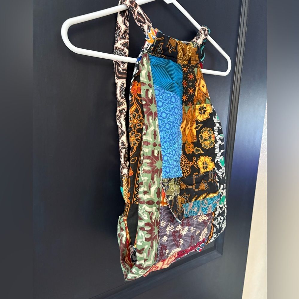 Handmade ColorfulPatchwork Sling Backpack - Picture 3 of 6